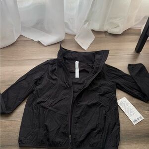 Lululemon Athletica Black Utility Jacket Lightweight High Collar